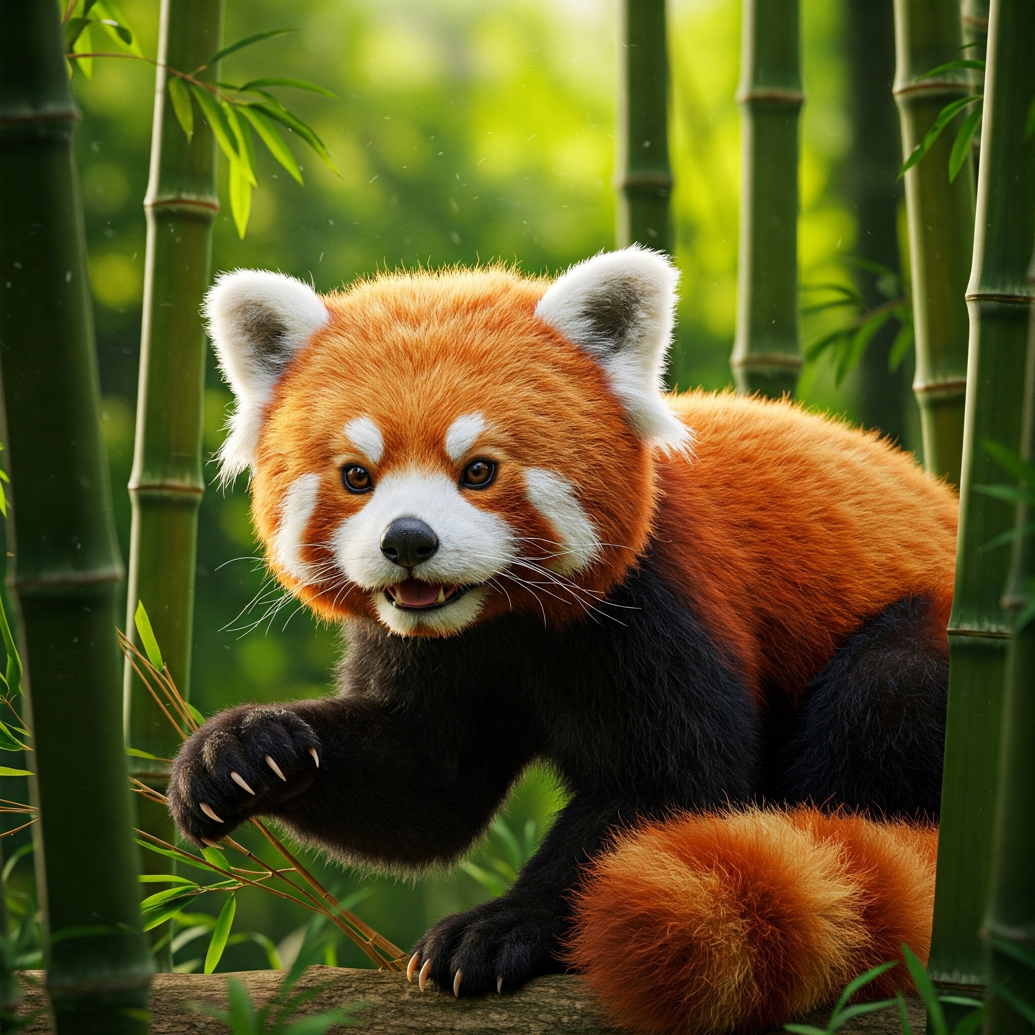 photo of Red Panda Amongst Bamboo